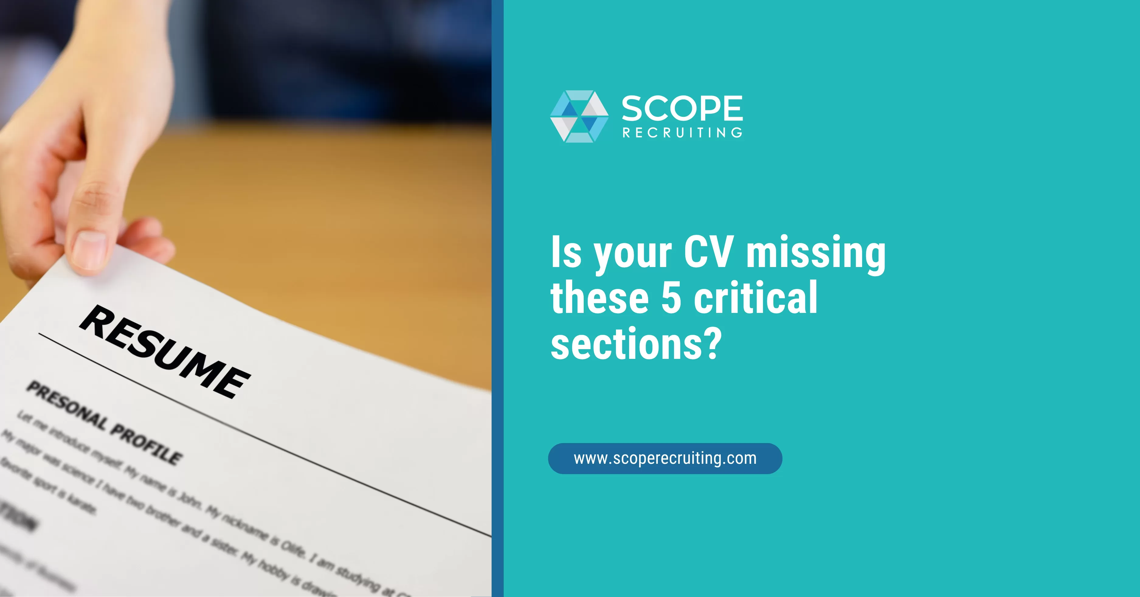 5 Must-Have CV Sections and How to Write Them